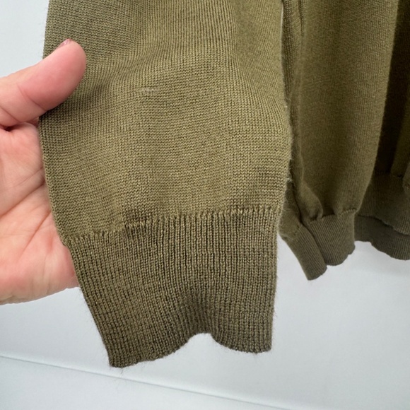 Maxini Collezione Sweater Men XXL Green Knit Pullover Wool Blend Long Sleeve - Picture 2 of 9